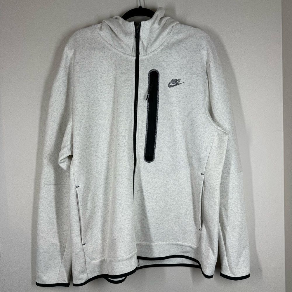 Nike Tech Fleece Full Zip Hoodie Jacket Men’s Size XL DR9150 032 Gray Black Gym